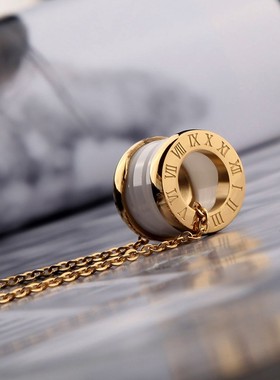 日韩简约18k玫瑰金女陶瓷情侣