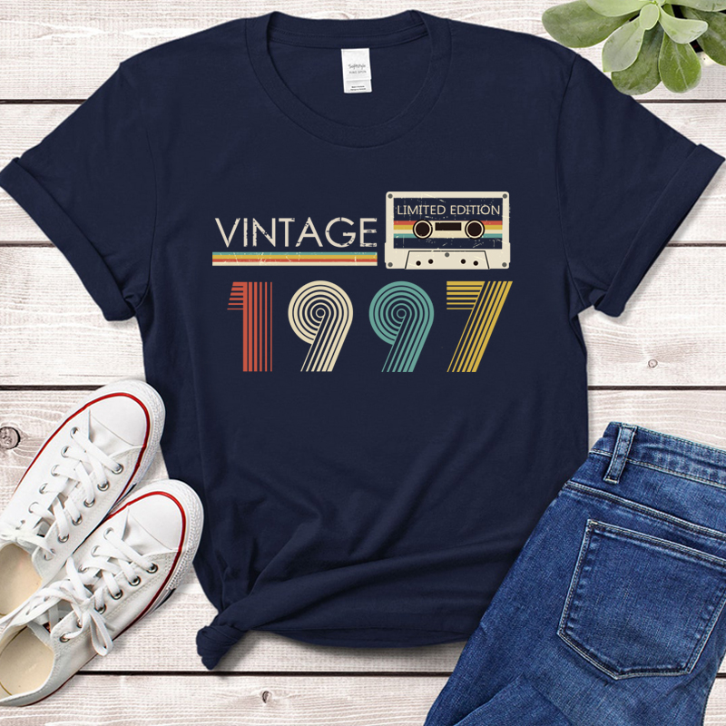 Retro 1997 Cassette 27 years old birthday t shirt欧美短袖 - 图0