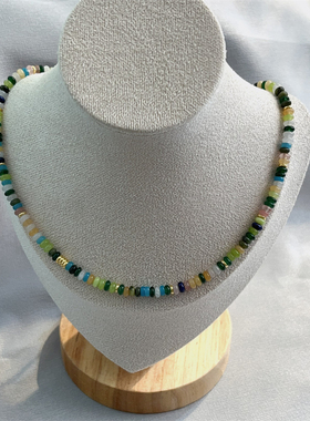 转运珠天然石串珠女款锁骨链