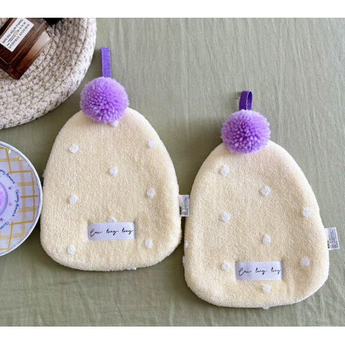 波点小帽子毛球擦手巾可挂卫生间厨卫干手巾可爱礼品毛巾,淘宝优惠券,粉丝福利购,淘宝优惠卷