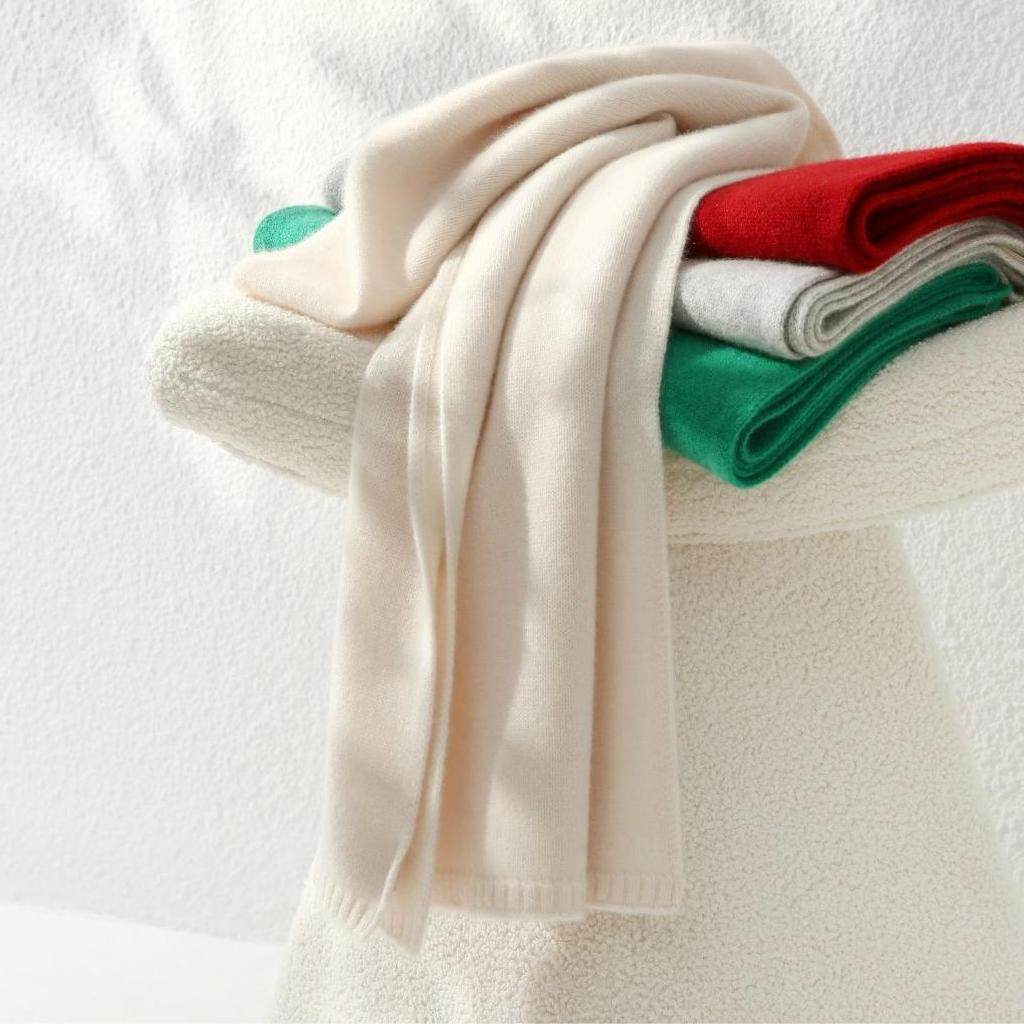 特！185g康赛妮A级100%山羊绒 加厚秋冬羊绒围巾女 白色年会红,淘宝优惠券,粉丝福利购,淘宝优惠卷