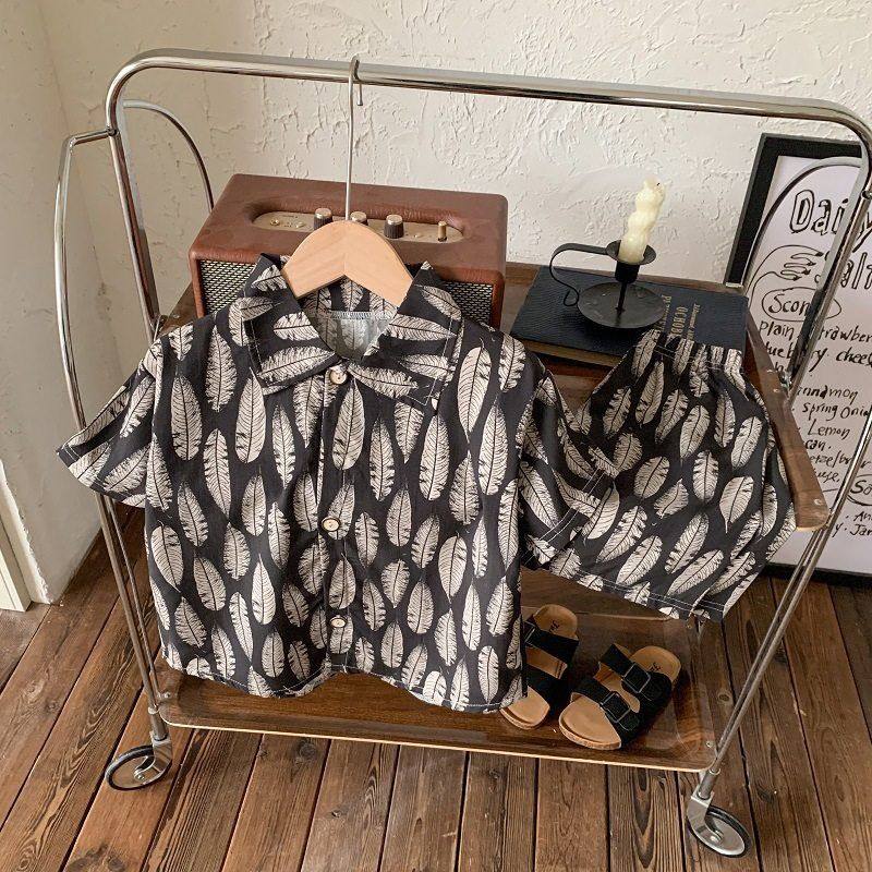 2025新款儿童短袖套装 男款衬衣短袖套装 短袖短裤沙滩两件套,淘宝优惠券,粉丝福利购,淘宝优惠卷