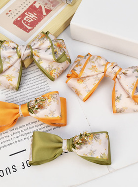 中式古风单面桂花布艺丝带 手工diy发饰蝴蝶结头饰装饰品材料配件