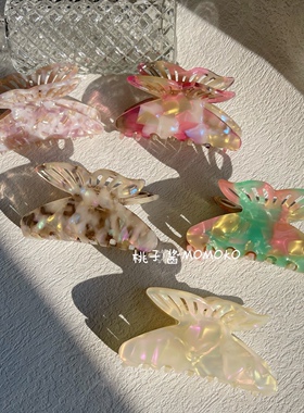 韩国优雅气质高马尾蝴蝶鲨鱼抓夹中号高级感后脑勺少女法式发抓女