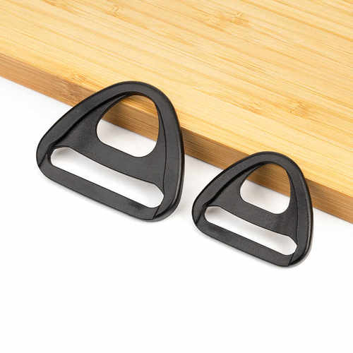 黑色塑料箱包服饰配件D型扣环三角扣尼龙D字扣挂扣宠物扣环包包扣 - 图0