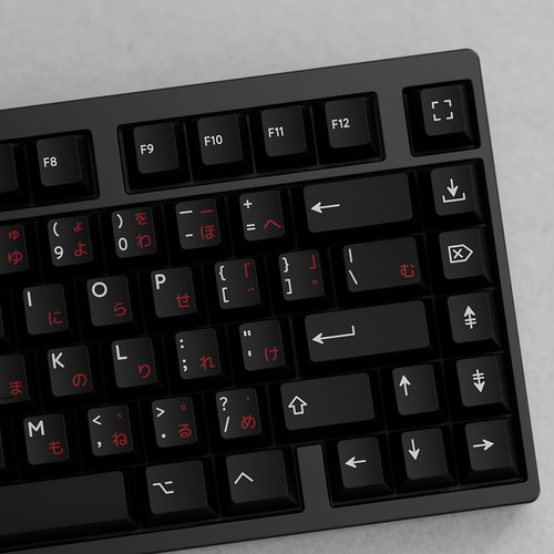 PBTfans黑红日文客制化机械键盘pbt二色三色键帽TenZ磁轴键盘同款 - 图2