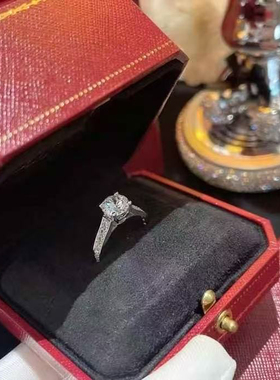 2026年新款超闪洋气感好看钻石戒指女群镶公主方钻戒高质感女戒