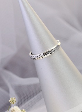 女款开口925纯银戒指民族风复