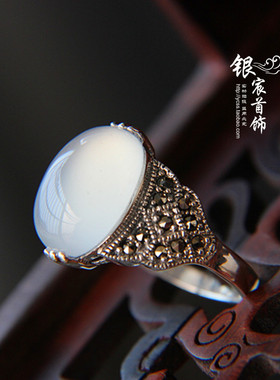 银宸首饰老银匠925纯银女戒子
