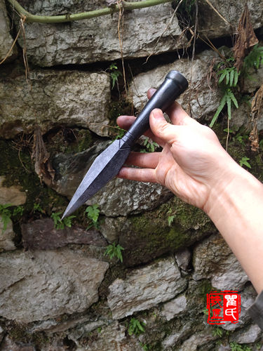 瞿氏铁匠小枪头小矛红缨枪小霸王枪手工一体锻打武术器械材未开刃 - 图0