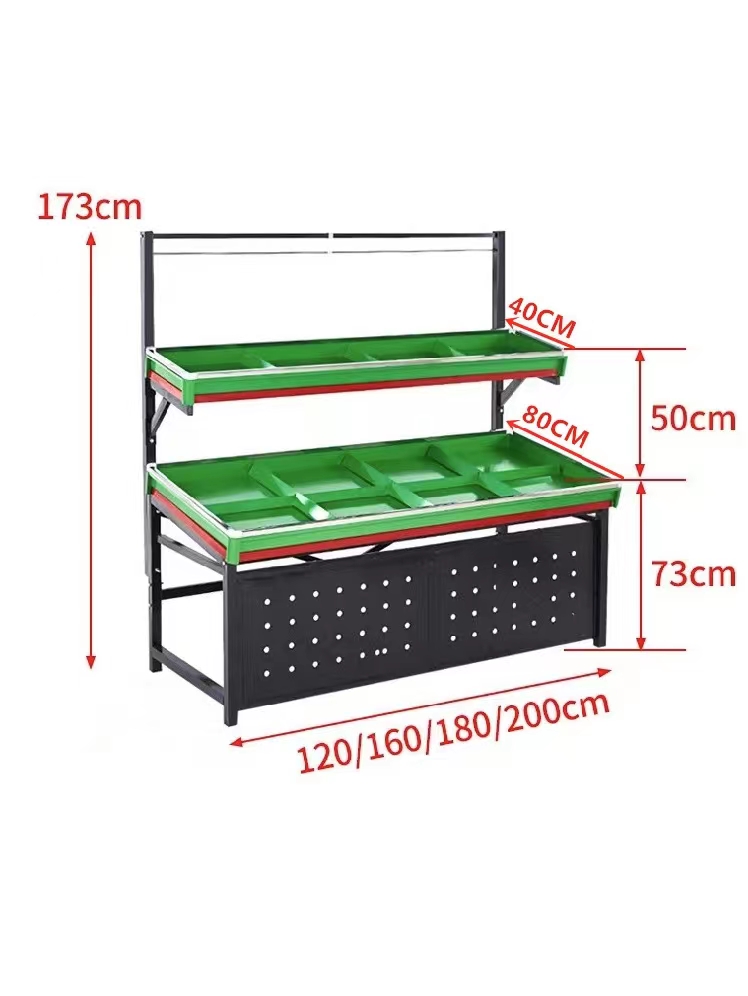 超市生鲜蔬菜货架水果架子水果店展示架多功能商用水果堆头货架子 - 图3