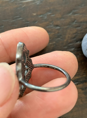 国内现货纯银Artdeco盾牌戒指