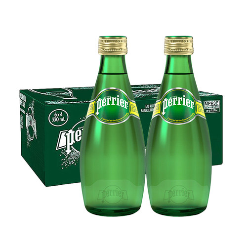 法国perrier进口巴黎水青柠味柠檬原味饮料330ml*24瓶气泡水矿泉 - 图3