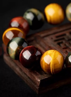 【喜爱】 彩虎眼手串虎晴石水晶手链珠宝工厂批发代发CB2091519