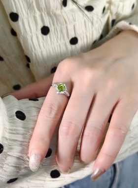 天然水晶S925银戒指女款