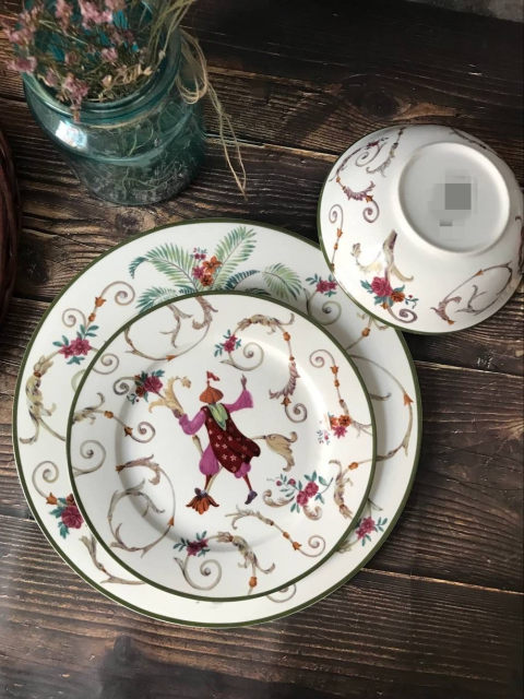 10-inch bowl and plate export single American exotic style