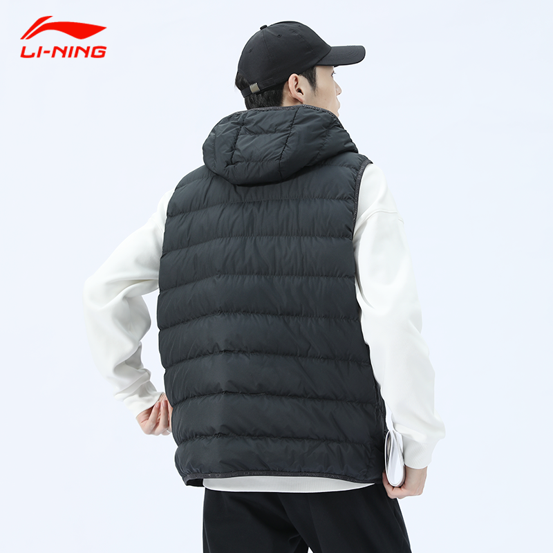 李宁羽绒马甲男款连帽2025冬季新款轻薄羽绒服保暖外套坎肩背心男,淘宝优惠券,粉丝福利购,淘宝优惠卷