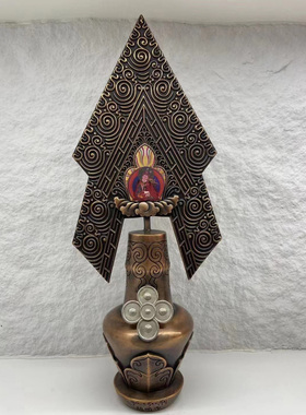 宁玛派朵玛纯紫铜手工藏式摆件