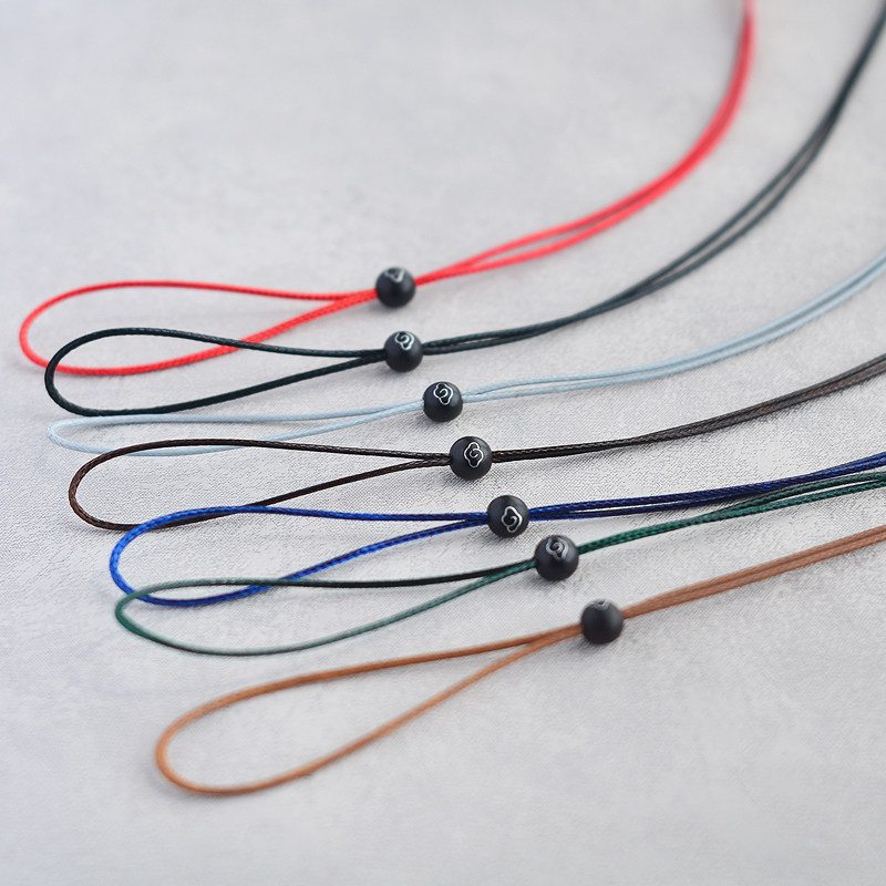 1mm ultra-fine pendant rope, small hole safety buckle, special ring lanyard, no-tie necklace, jade pendant with rope, high-end gold