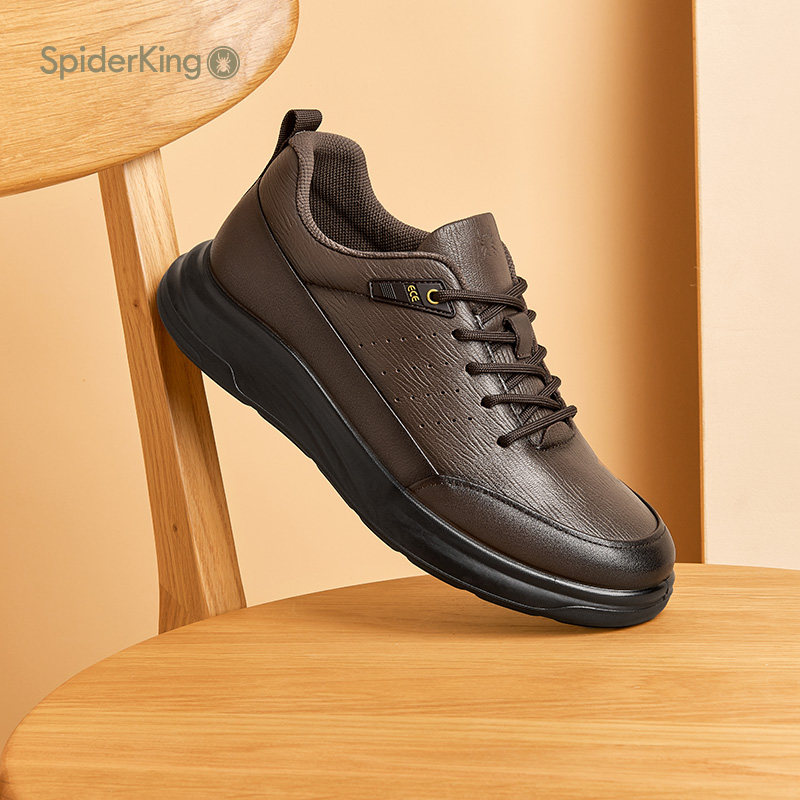 蜘蛛王男鞋官方旗舰2025冬季新款男士休闲羊皮舒适百搭低帮运动鞋,淘宝优惠券,粉丝福利购,淘宝优惠卷
