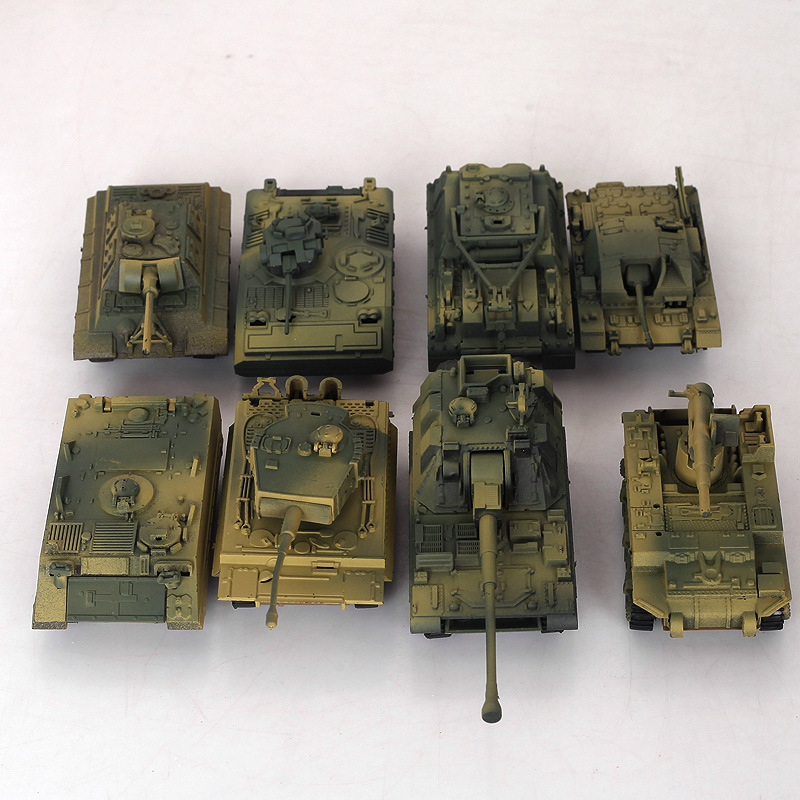 4D拼装坦克军事模型1:72虎式装甲车突击炮维修车榴弹炮男孩玩具