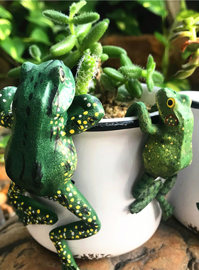 树脂花缸挂件装饰杂货小动物青蛙