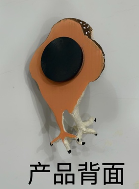 手工彩绘磁铁冰箱贴半立体纵腹小鸮冰箱贴树脂装饰磁贴磁扣留言贴