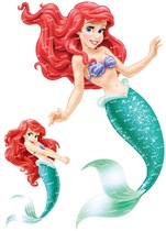 Small number F0082-08 Little Mermaid cartoon Cartoon Cartoon Notebook Computer Guitar Phone Travel Pull Bar box sticker