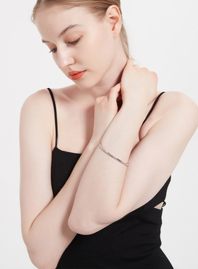 轻奢高级感饰品女999银银手镯