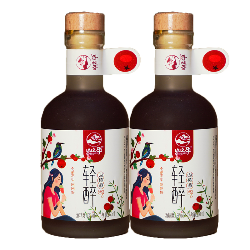 山之孕山楂酒晚餐好果酒 甜酒260ml*1瓶微醺低度果味 女士果酒 - 图3