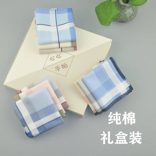 Носовой платок для пожилых мужчин из чистого хлопка, старинный портативный в старинном стиле.