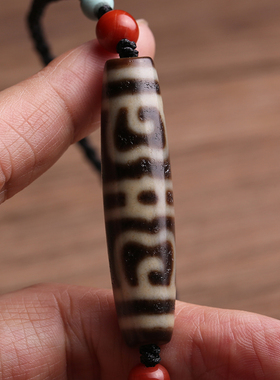 西藏天珠吊坠五眼七眼八眼十二眼法帽天珠项链男女挂件锁骨链真品