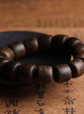 天然越南芽庄沉香手串沉水级保真