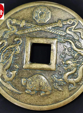 铜镇宅老包浆门厅做工好