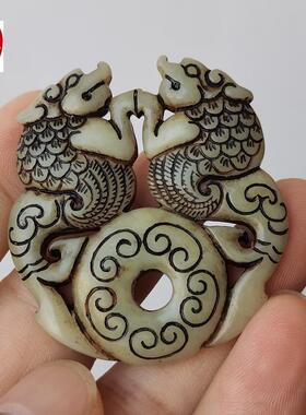 仿古画名人字画红色装饰摆件