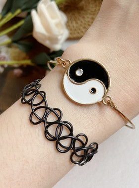 choker原宿风八卦丝绒项圈包邮