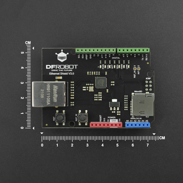 DFRobot出品支持Arduino Ethernet扩展板W5100支持带SD卡插口推荐 - 图0