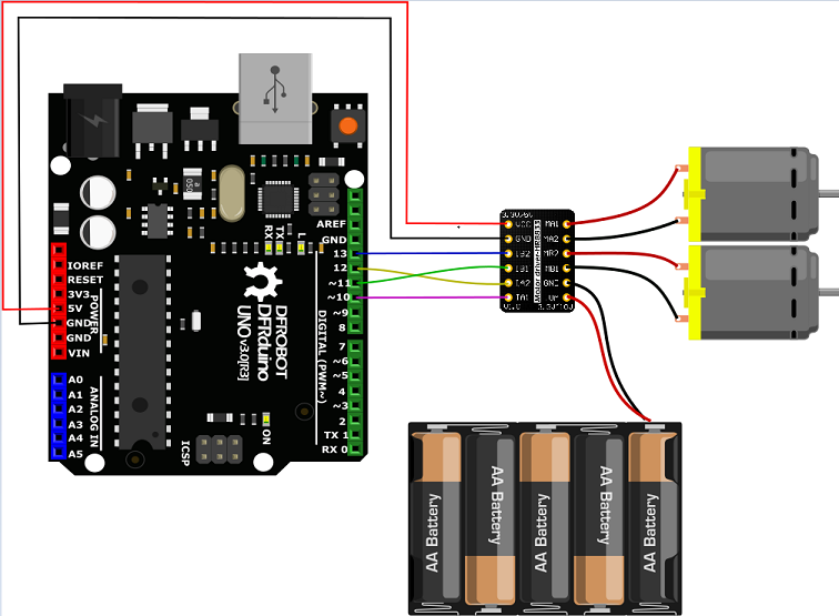 DFRobot微型双路1.5A直流电机驱动模块兼容arduino小型智能车配件-图1