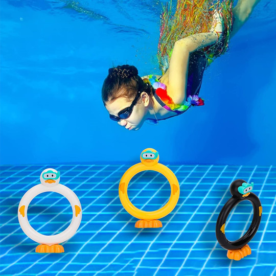 儿童戏水玩具学生水下闭气训练装备潜水棒海草圆环水池游泳馆教具