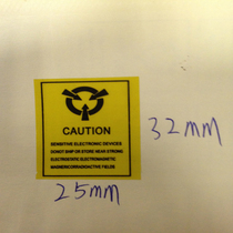 Dragon Yan Jia antistatic label adhesive sticker paper 25 * 32MM transparent warning label 100 5 yuan