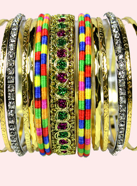 印度水钻波西米亚风旅行可拆手镯