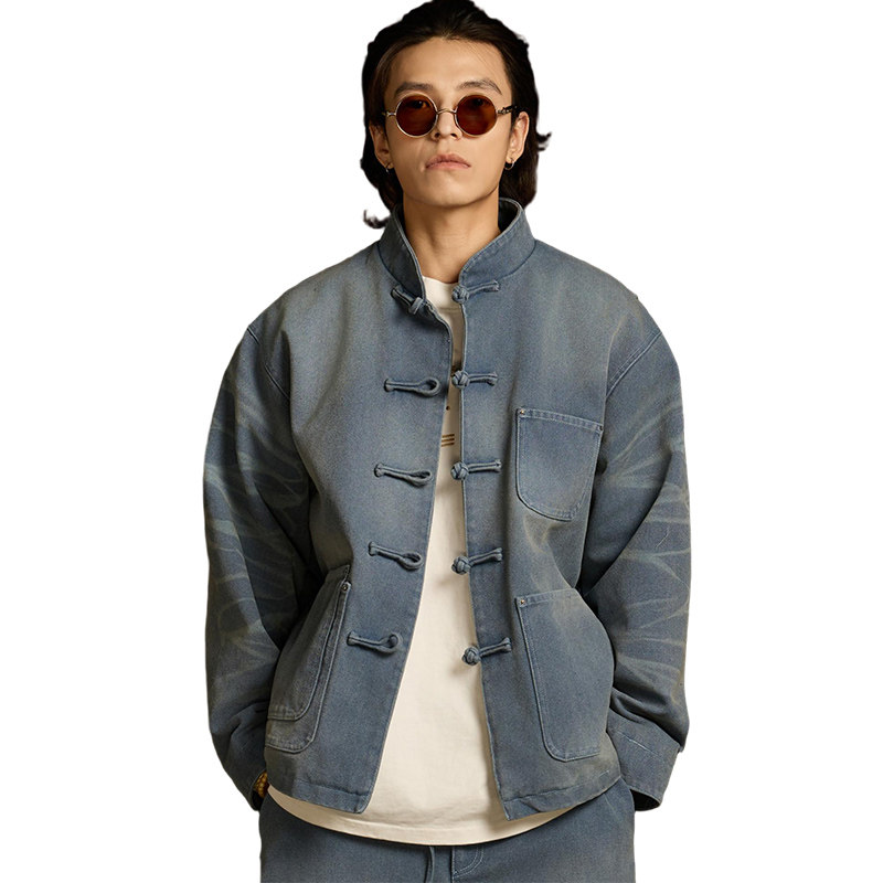 半闲集＜云游＞帆布水洗国风唐装新中式男装秋冬国潮休闲复古外套,淘宝优惠券,粉丝福利购,淘宝优惠卷