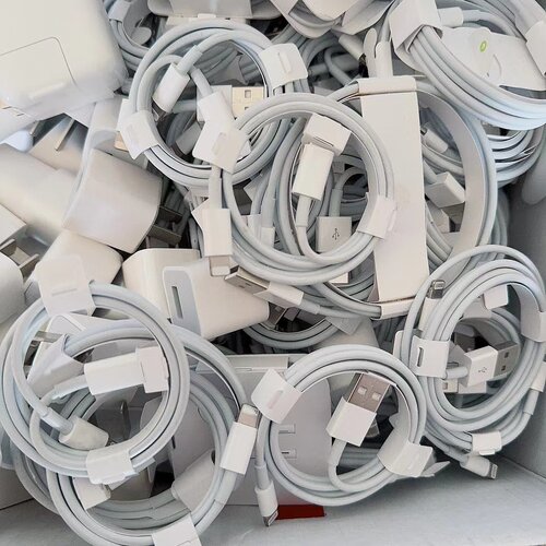 拆机适用苹果XS 7 8P xr 14 13 11 12pro max充电数据线 原装耳机 - 图0