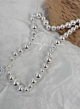 时尚渐变小众项链925纯银