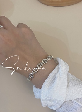 韩国猪鼻子手镯925时尚女