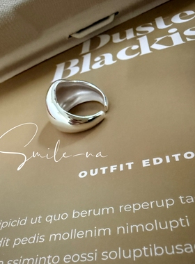 韩国进口S925纯银小众设计款开口食指不规则造型戒指指环女