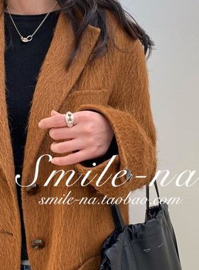 韩国进口设计师款纯银猪鼻子戒指