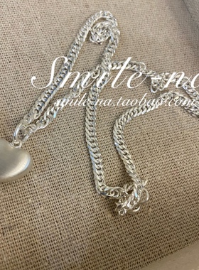 韩国进口小众款925纯银磨砂吊坠