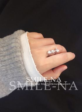 欧美风韩国设计师款水滴夸张戒指