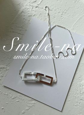 韩国进口INS设计师款交叉项链